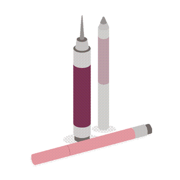 Etiquetas de embalaje cosméticas para lápices y bolígrafos