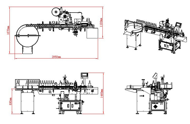 Dibujo de la estructura de la máquina